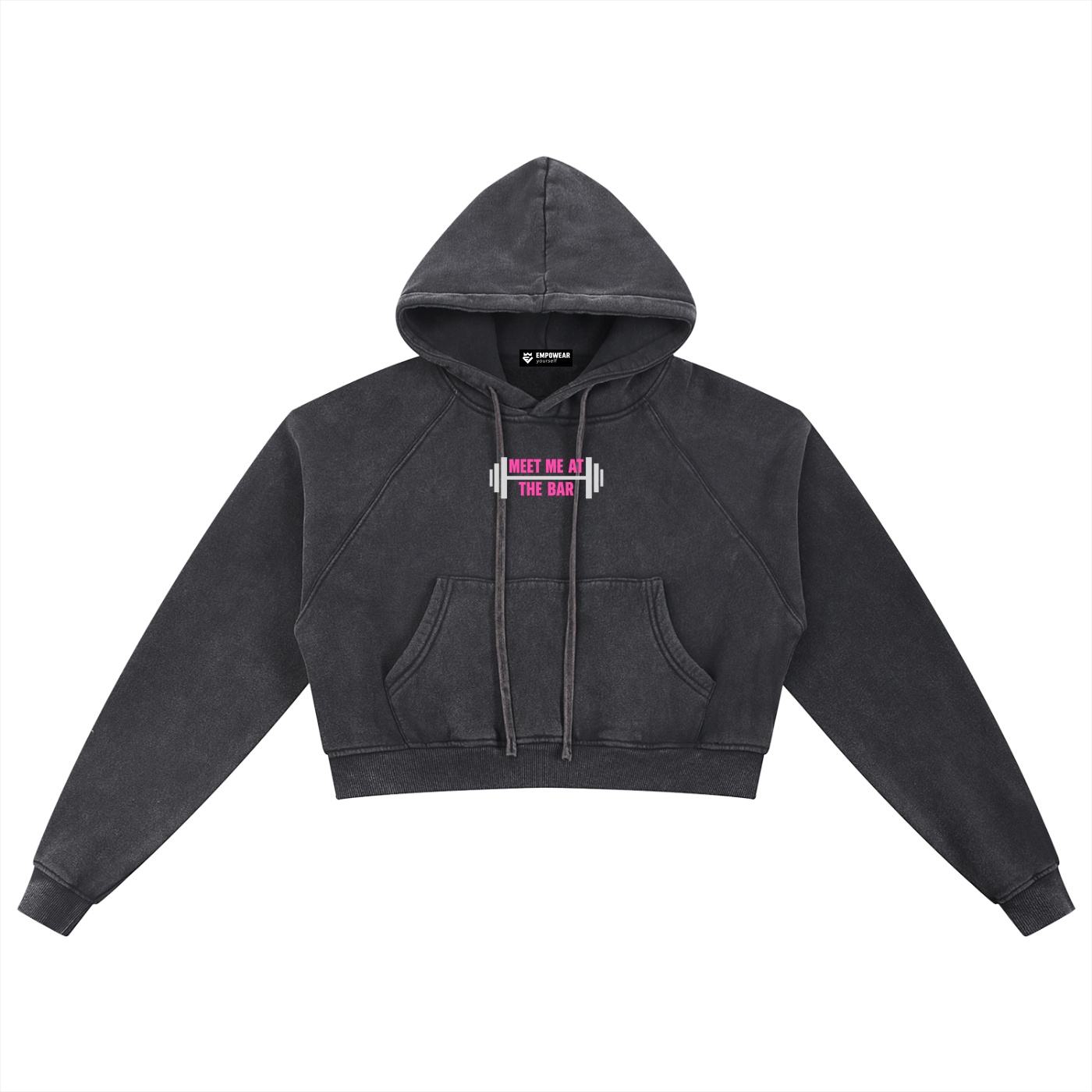 https://ajmall-vc-public-bucket.oss-us-west-1.aliyuncs.com/hugepod/material/custom_printing/0b627db8348a46d9b0c098888bd18c8f.png Meet me at the Bar Pink Cropped Hoodie - Image 1