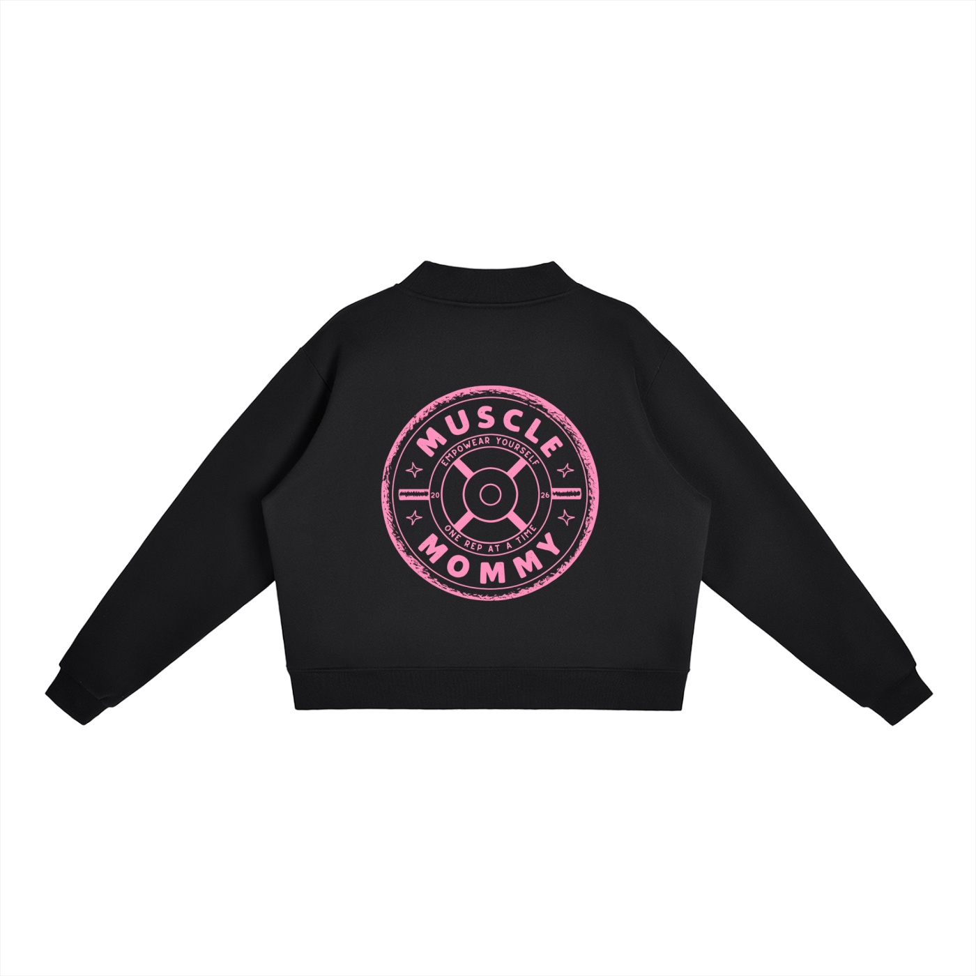 https://ajmall-vc-public-bucket.oss-us-west-1.aliyuncs.com/hugepod/material/custom_printing/256f1d4a4ee1497488042a838e8583d4.png Muscle Mommy Plate Oversized Sweatshirt - Image 1