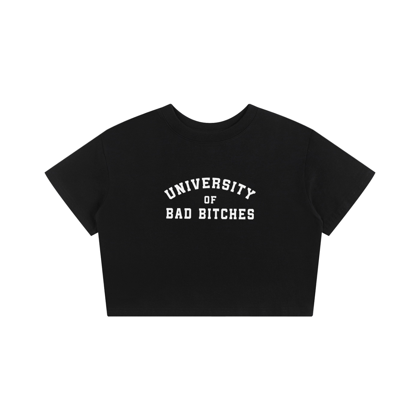 https://ajmall-vc-public-bucket.oss-us-west-1.aliyuncs.com/hugepod/material/custom_printing/2cd33dd3577a49a8bf978f7daa5dca9d.png University of Bad Bitches Baby Tee - Image 1