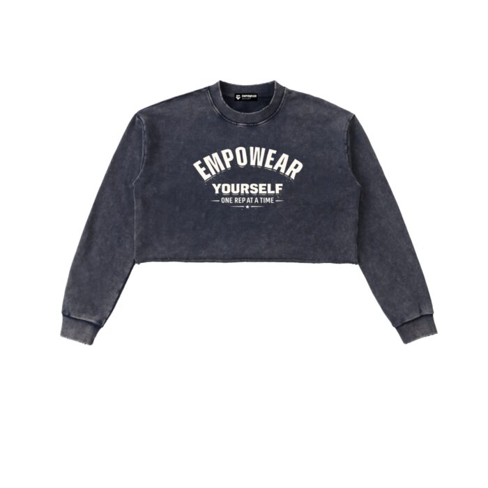Empowear One Rep at a Time Washed Cropped Empowear One Rep at a Time Washed Cropped