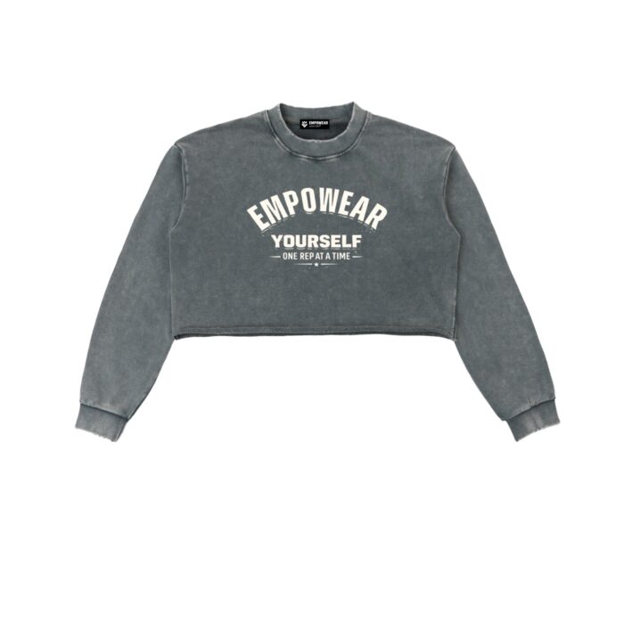 Empowear One Rep at a Time Washed Cropped Empowear One Rep at a Time Washed Cropped