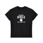 Strong Girls Have More Fun B&W Bodycon T-shirt