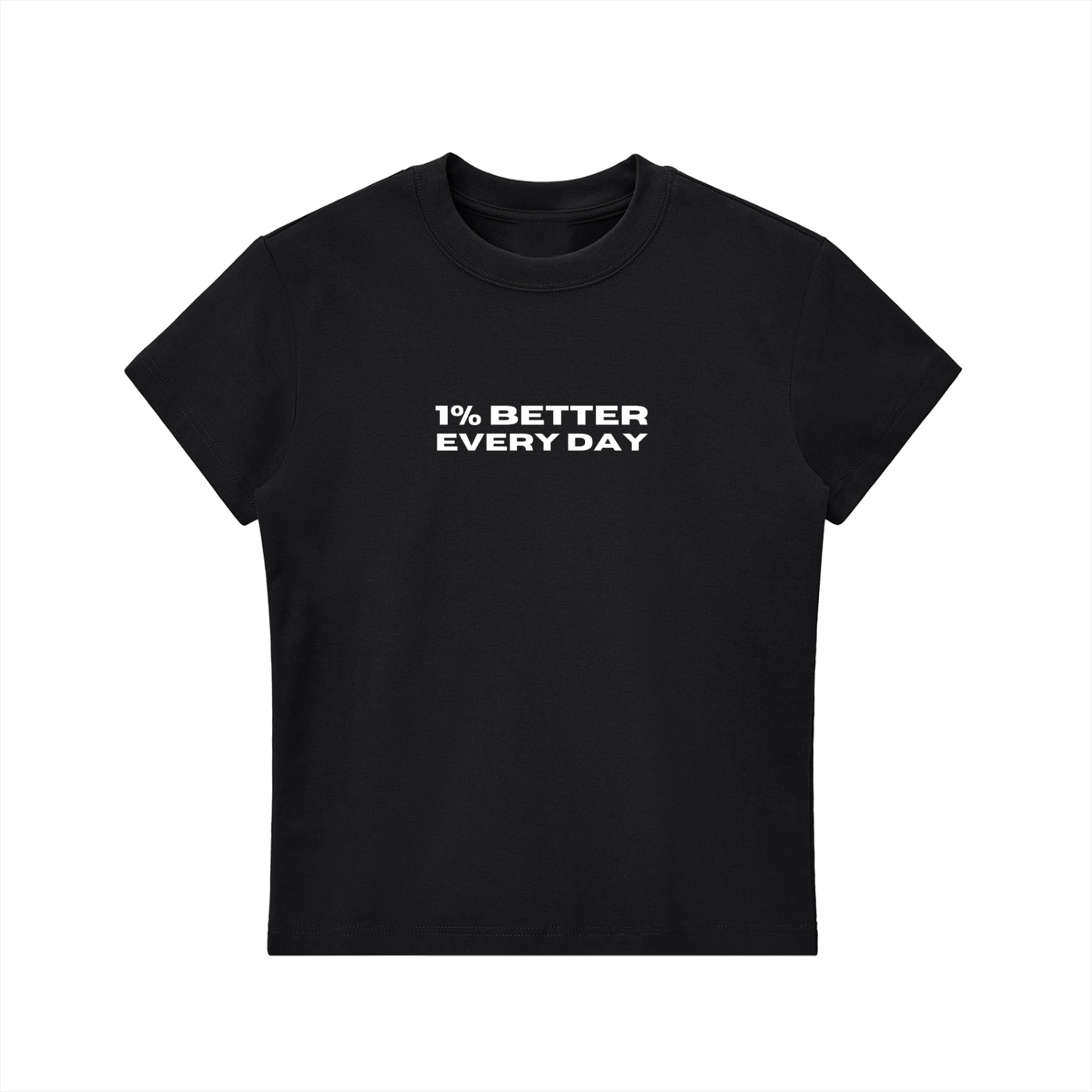 https://ajmall-vc-public-bucket.oss-us-west-1.aliyuncs.com/hugepod/material/custom_printing/8a62f653d15f4b52a8b1cbf4391ad599.png 1% Better Every Day Bodycon T-shirt - Image 1
