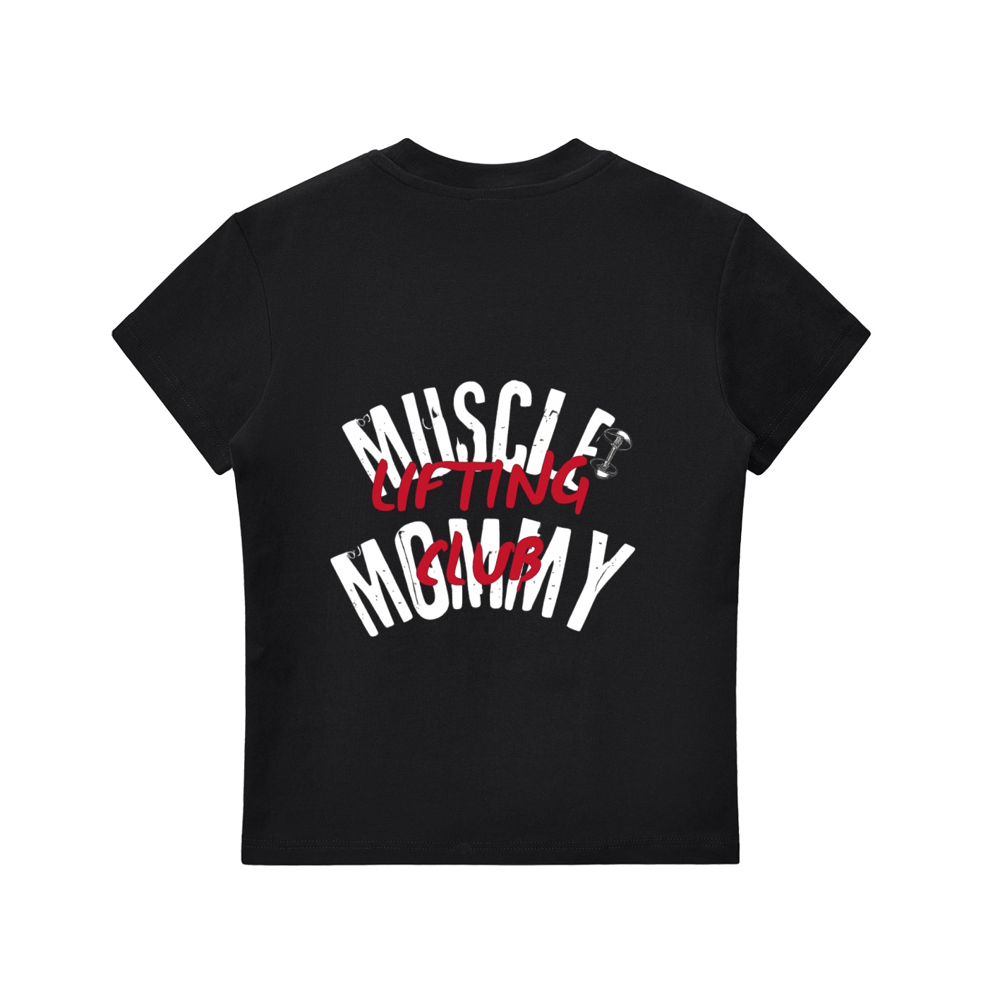 https://ajmall-vc-public-bucket.oss-us-west-1.aliyuncs.com/hugepod/material/custom_printing/9616a73167ad49319494719400d0f46d.png Muscle Mommy Lifting Club Bodycon T-shirt - Image 1