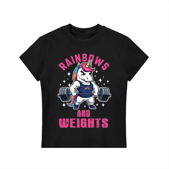 Rainbows & Weights Bodycon T-shirt