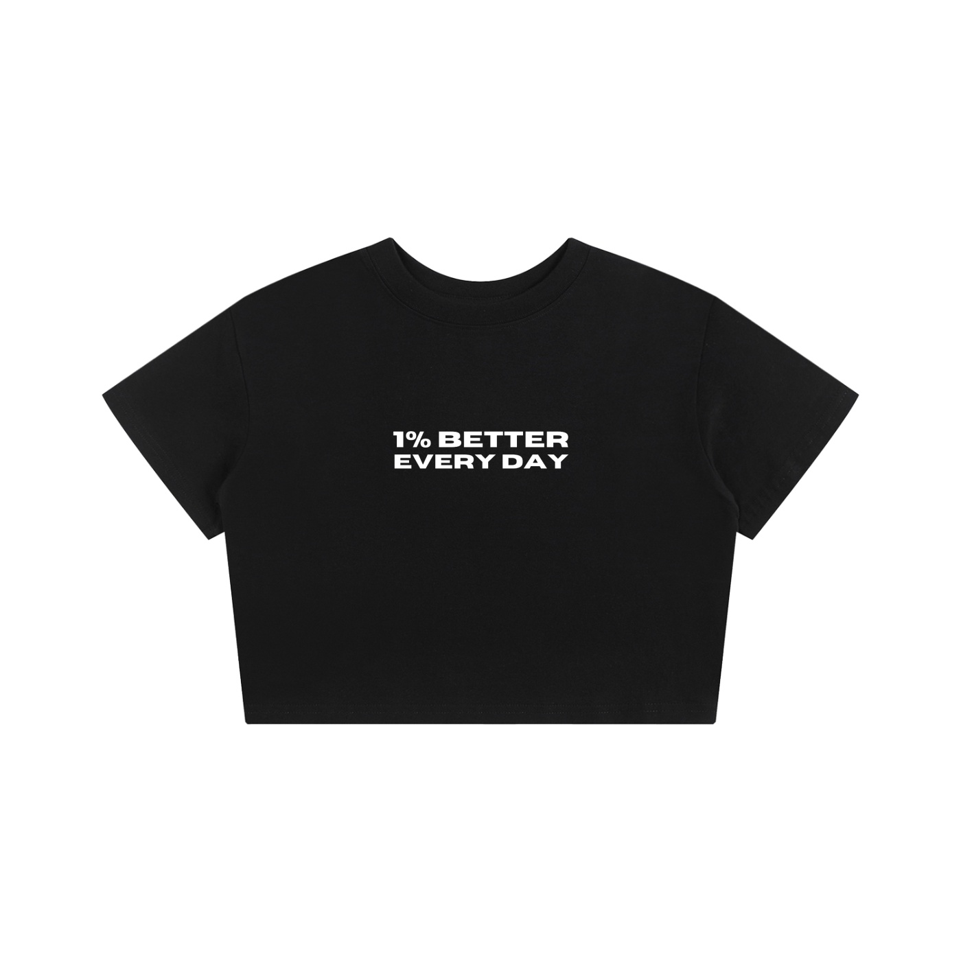 https://ajmall-vc-public-bucket.oss-us-west-1.aliyuncs.com/hugepod/material/custom_printing/e69cbda66253483f94f86006ce92cc48.png 1% Better Every Day Baby Tee - Image 1