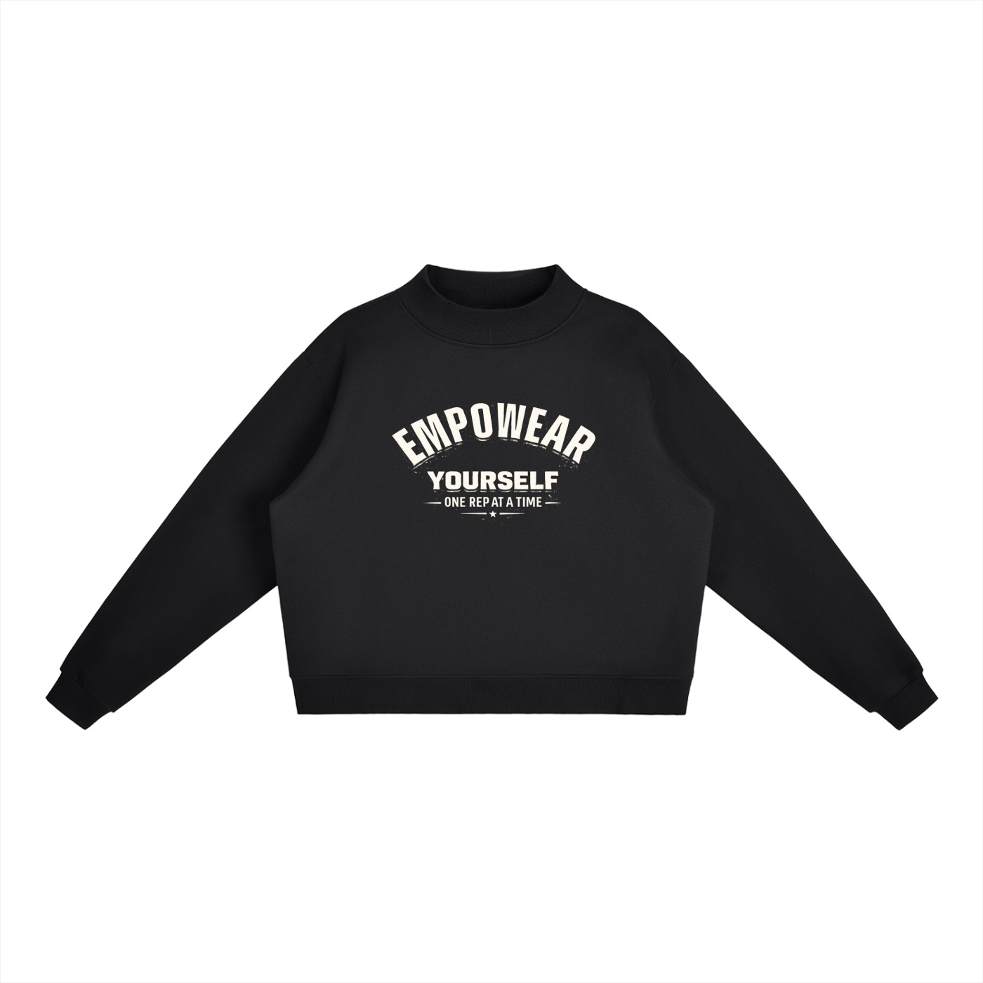 https://ajmall-vc-public-bucket.oss-us-west-1.aliyuncs.com/hugepod/material/custom_printing/fb2b83a830504265a79c61bf702f5acd.png Empowear One Rep at a Time Oversized Sweatshirt - Image 1