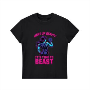 Wake up Beauty Bodycon T-Shirt