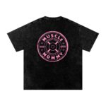 Muscle Mommy Plate Washed Oversized T-Shirt