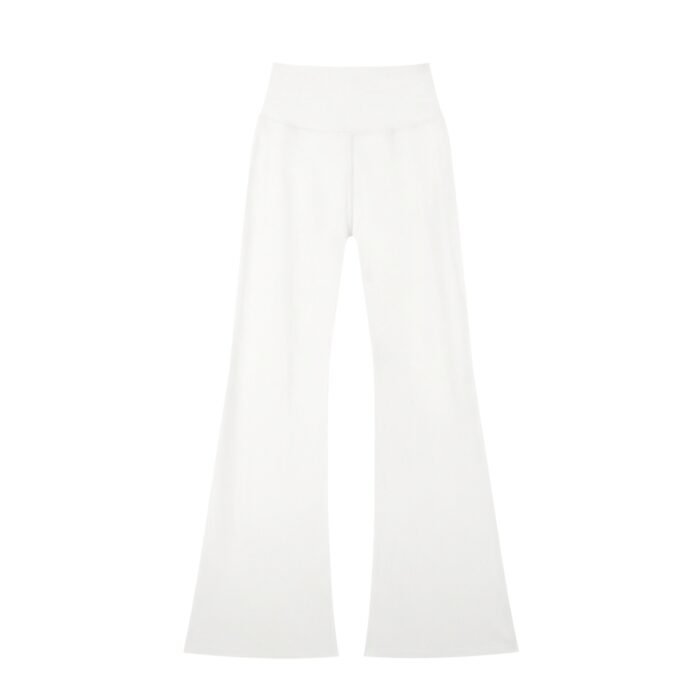 High-Waisted Flare Leggings White High-Waisted Flare Leggings White