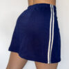 Diamond Striped Slit Skirt Dark