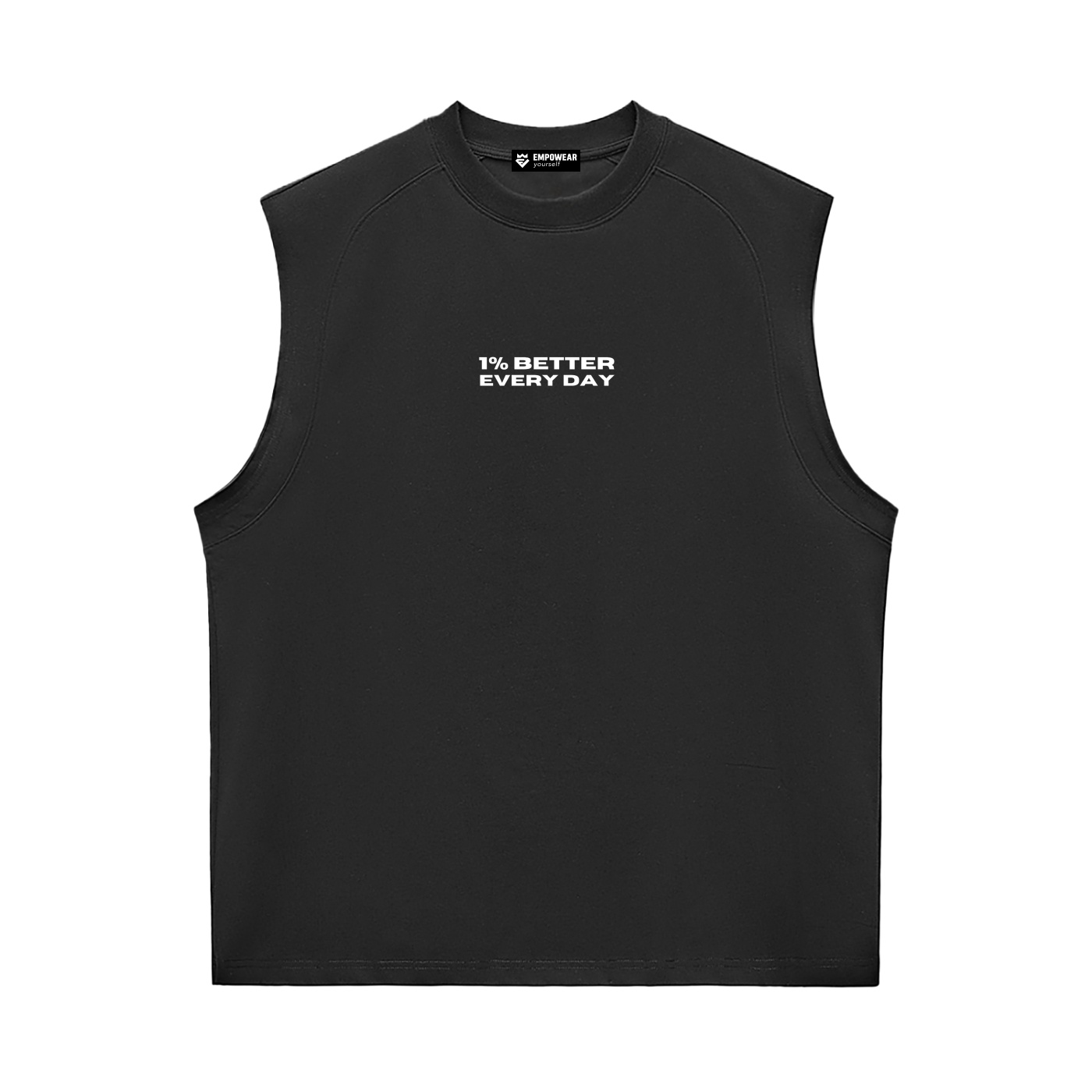 https://ajmall-vc-public-bucket.oss-us-west-1.aliyuncs.com/hugepod/material/custom_printing/22bd5abedb2c4df5b0c56926550e42db.png 1% Better Every Day Sorona Quick-Dry Tank - Image 1