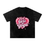 Girls Do Yoga Double Print Washed Oversized T-Shirt - Image 2
