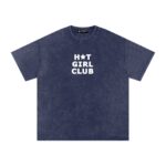Hot Girl Club Washed Oversized T-Shirt - Image 5