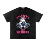 Rainbows & Weights Washed Oversized T-Shirt