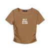 Hot Girl Club Ruched T-shirt
