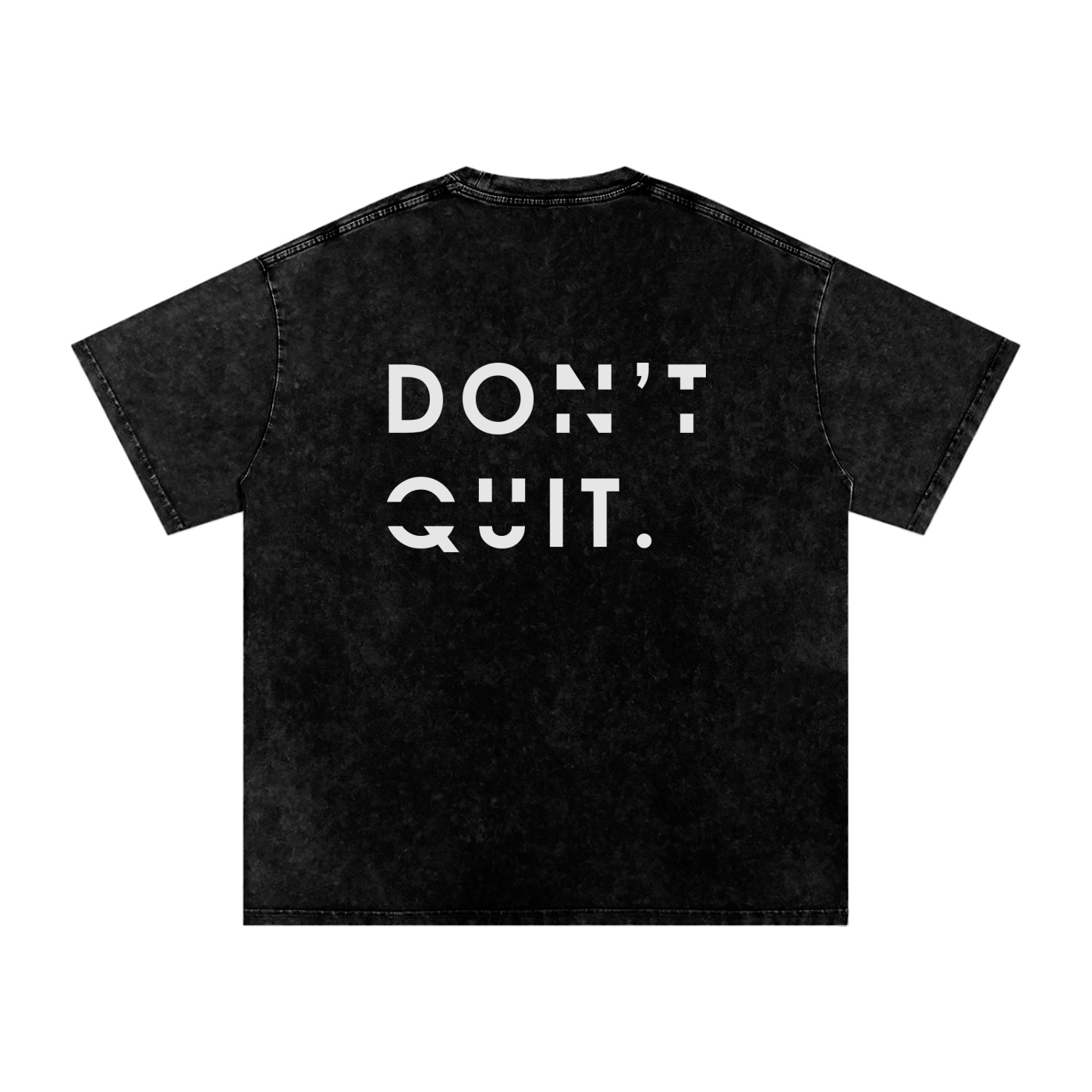 https://ajmall-vc-public-bucket.oss-us-west-1.aliyuncs.com/hugepod/material/custom_printing/440bab61de11473790339f884267ef24.png Don't Quit Washed Oversized T-Shirt - Image 1