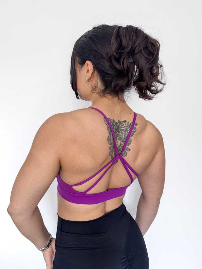 Diamond Strappy Criss Cross Sports Bra