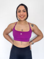 Diamond Strappy Criss Cross Sports Bra - Image 2
