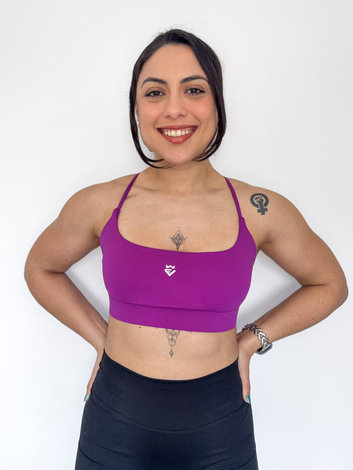 Diamond Strappy Criss Cross Sports Bra