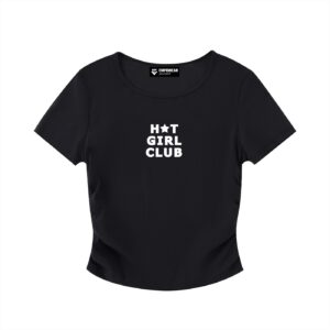 Hot Girl Club Ruched T-shirt Hot Girl Club Ruched T-shirt