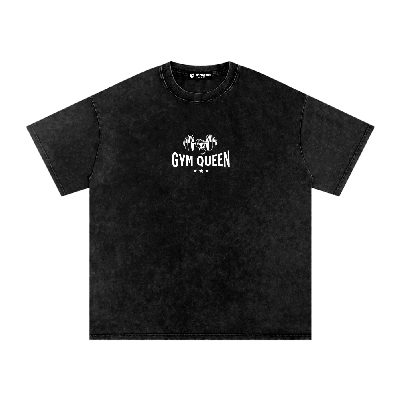 https://ajmall-vc-public-bucket.oss-us-west-1.aliyuncs.com/hugepod/material/custom_printing/6d65b793c2ea4f02a87a88d8da3f6e60.png Gym Queen Washed Oversized T-Shirt - Image 1