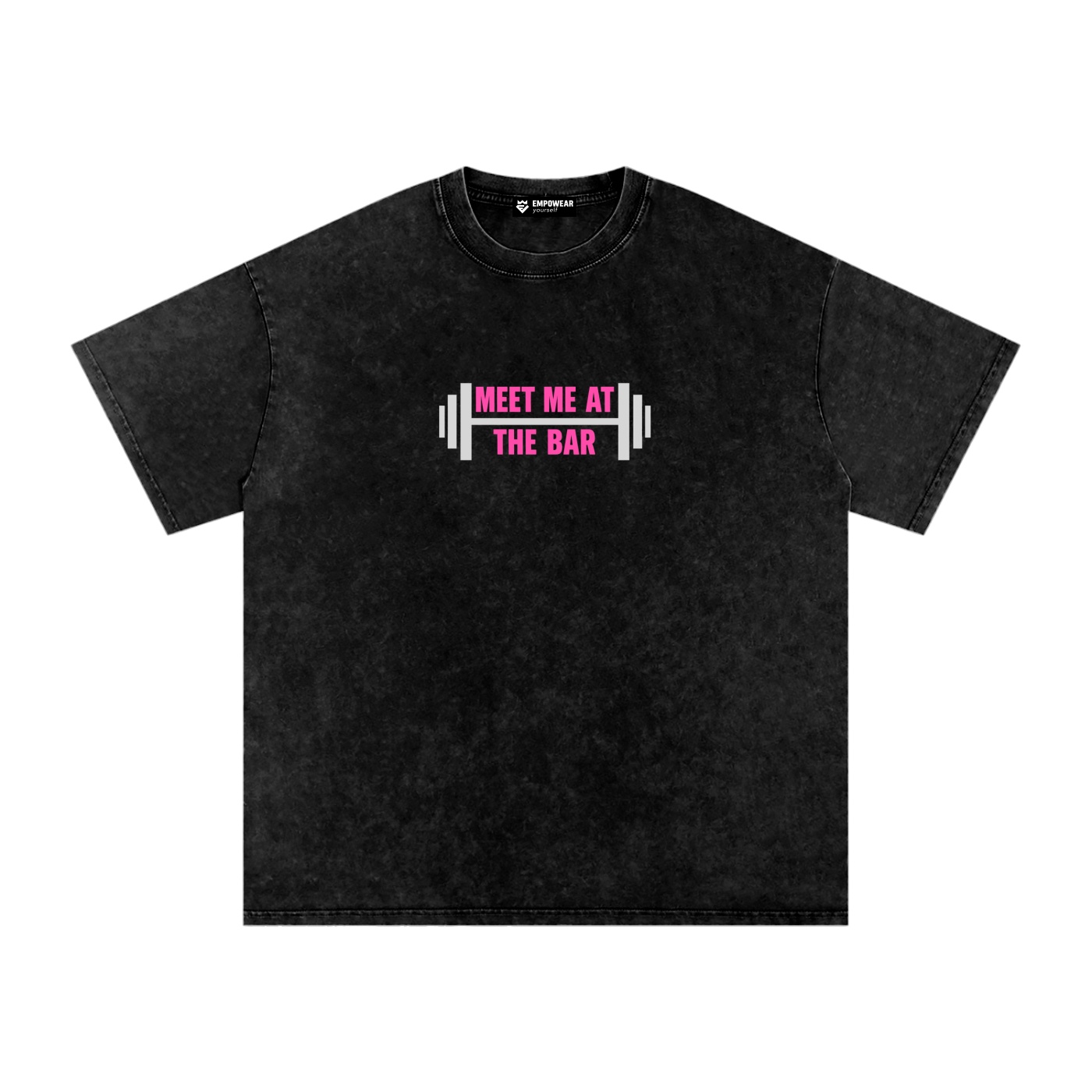 https://ajmall-vc-public-bucket.oss-us-west-1.aliyuncs.com/hugepod/material/custom_printing/7334ec5a236841e6ac0ca5c2307b2f08.png Meet Me at the Bar Pink Washed Oversized T-Shirt - Image 1