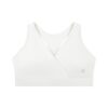 Crossover V-Neck Sports Bra White Crossover V-Neck Sports Bra White