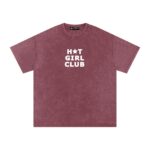 Hot Girl Club Washed Oversized T-Shirt - Image 3