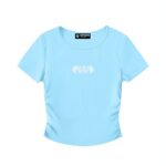 Meet me at the Bar B&W Ruched T-shirt - Image 3