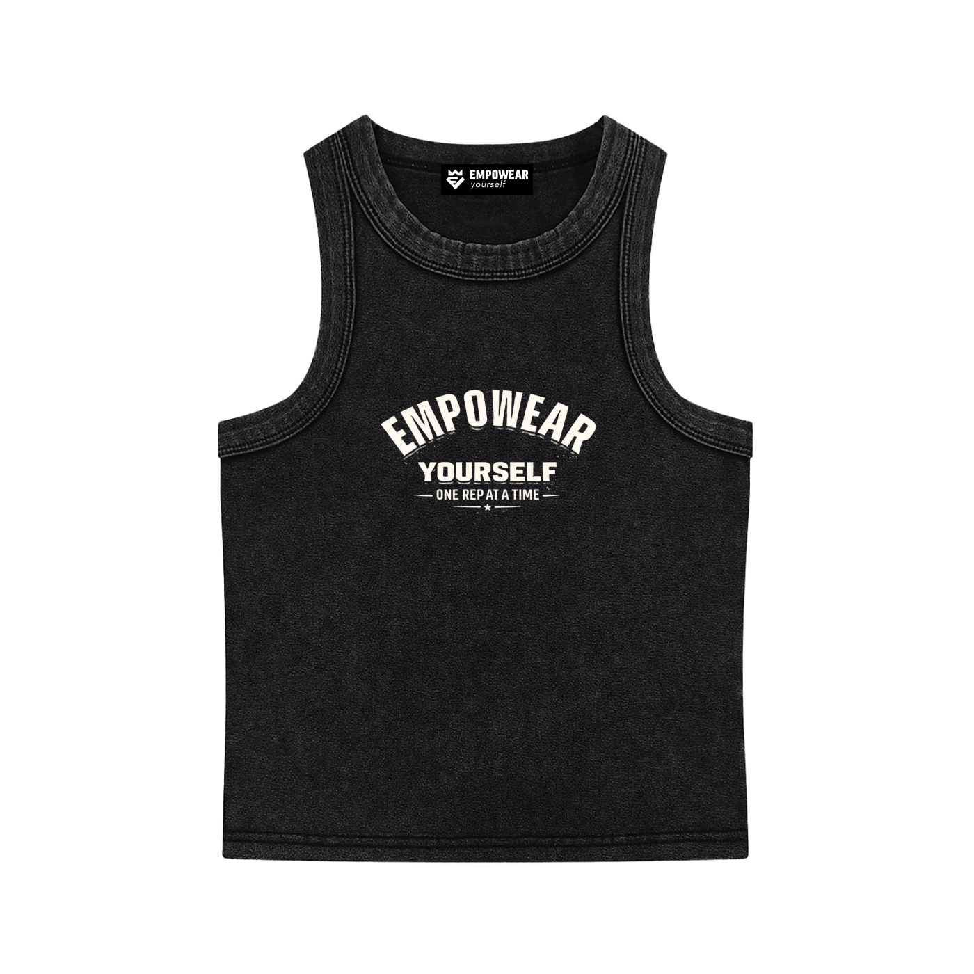 https://ajmall-vc-public-bucket.oss-us-west-1.aliyuncs.com/hugepod/material/custom_printing/83c5a0769fd5413cb9cfb49e166f11bc.png Empowear One Rep at a Time Washed Tank Top - Image 1