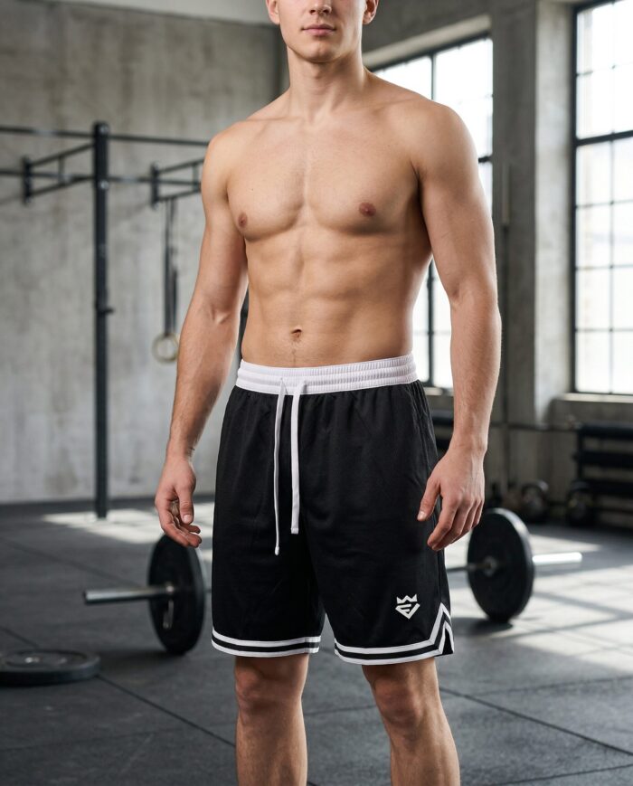 EPWR Stripe Basketball Shorts Black