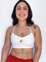 Elas Treinam | Strappy Open Back Top Branco