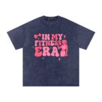 In My Fitness Era Front Print Washed Oversized T-Shirt - Image 3