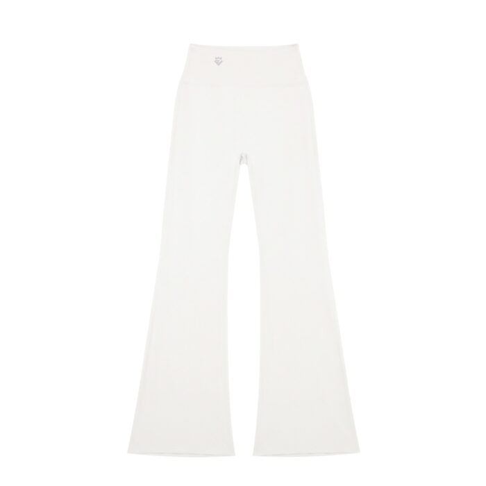 High-Waisted Flare Leggings White High-Waisted Flare Leggings White