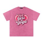 Hot Girls Do Yoga Front Print Washed Oversized T-Shirt - Image 5