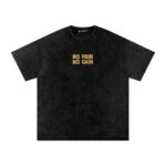 No Pain Dinosaur Double Print Washed Oversized T-Shirt