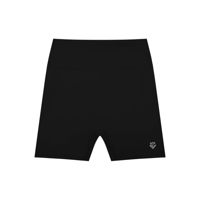 Grey Basic High-Waisted Shorts