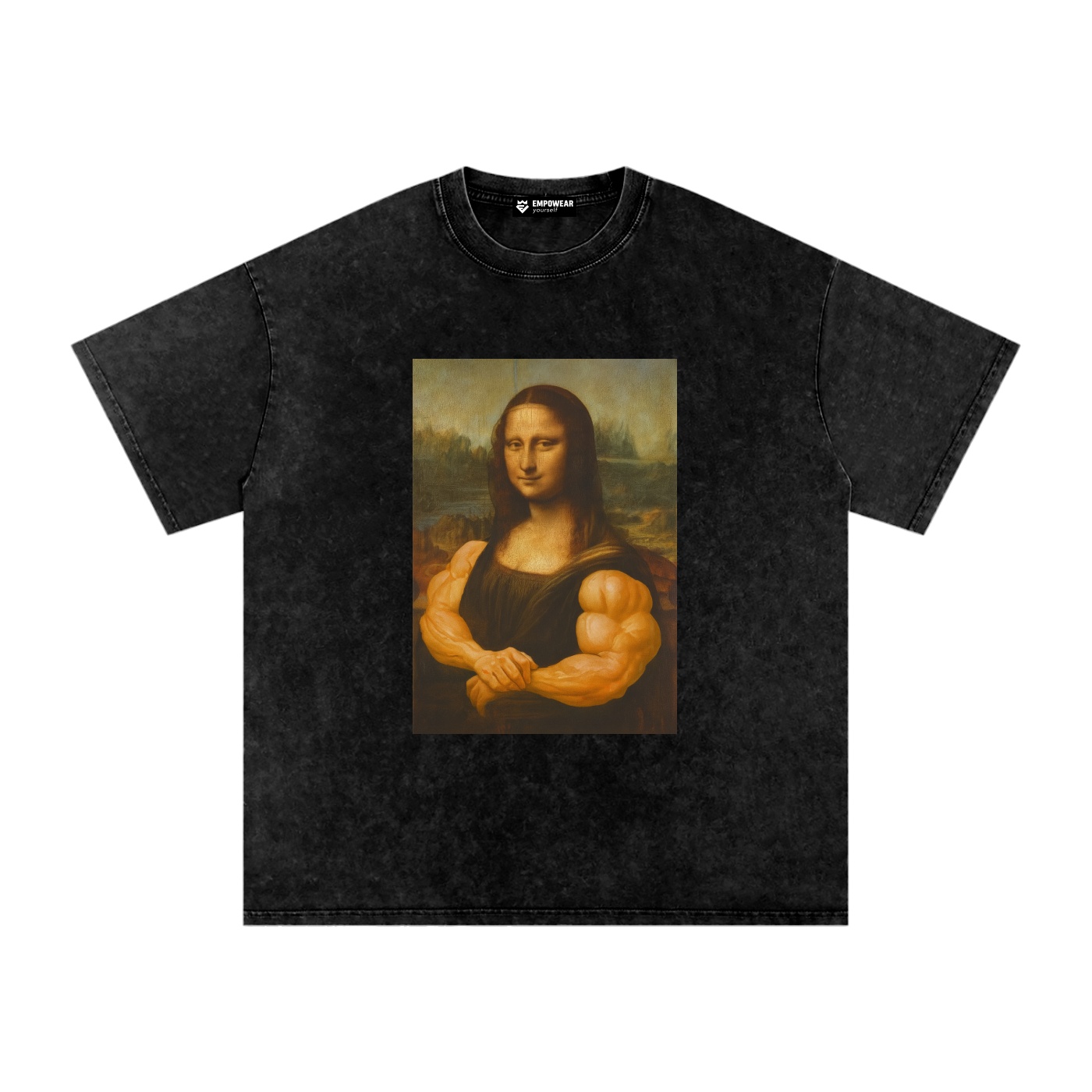 https://ajmall-vc-public-bucket.oss-us-west-1.aliyuncs.com/hugepod/material/custom_printing/d56156f66928433c9dc162b72f94616a.png Monalisa Washed Oversized T-Shirt - Image 1