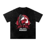 Who Loves Working Out Washed Oversized T-Shirt