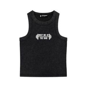 Meet me at the Bar B&W Washed Tank Top