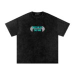 Meet Me at the Bar Green Washed Oversized T-Shirt