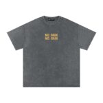 No Pain Dinosaur Double Print Washed Oversized T-Shirt - Image 3