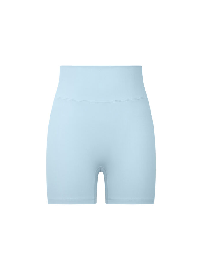 Grey Basic High-Waisted Shorts