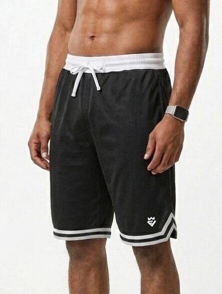 EPWR Stripe Basketball Shorts Black