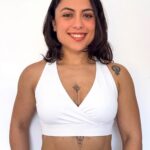 Crossover V-Neck Sports Bra White