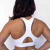 Crossover V-Neck Sports Bra White