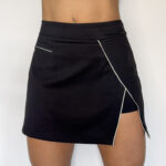 High-Waist Pocketed Short Skirt