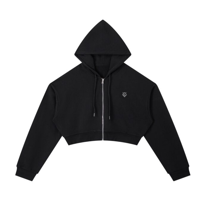 Core Cropped Zip Hoodie