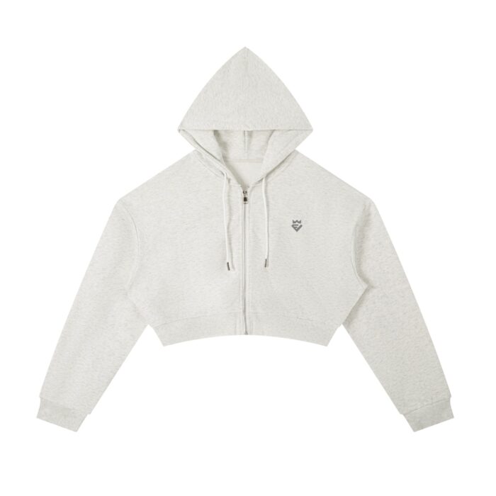 Core Cropped Zip Hoodie